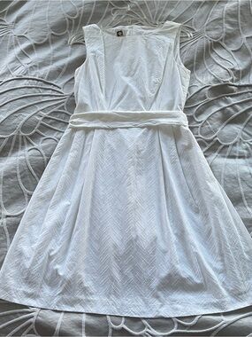Classic White Sleeveless Fit & Flare Dress